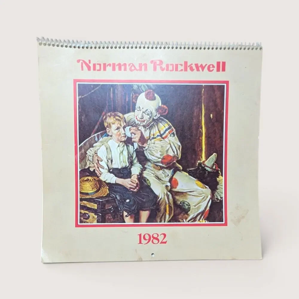 1982 Norman Rockwell Vintage Wall Calendar